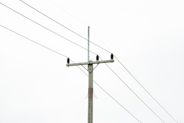 The electric post isolaed