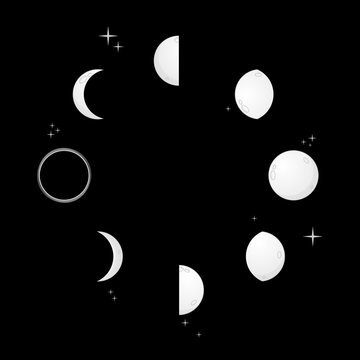 Phases of the moon vector illustration © baluchis