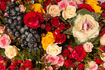 Abstract background of flowers. Close-up