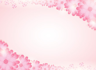 Soft pink flower bright background