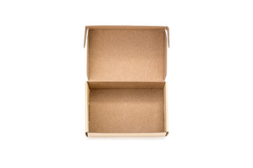 Blank  box mock up on white background
