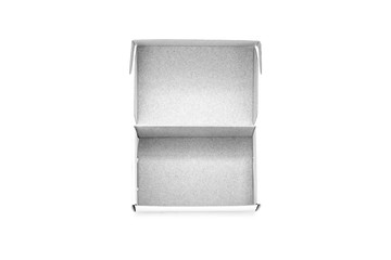 Blank  box mock up on white background