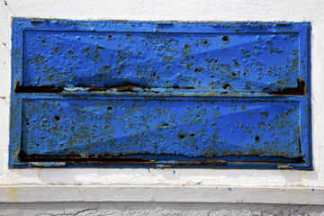 lanzarote abstract  blue window  the white spain