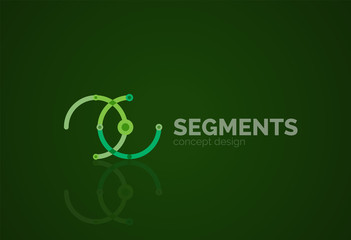 Vector outline minimal abstract geometric logo