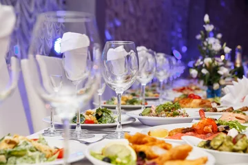 Fototapeten Served for a banquet table © BY-_-BY