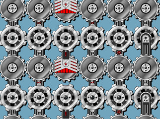 Seamless cogwheel pattern