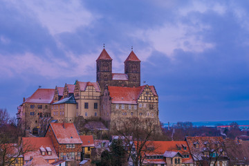 Fototapeta premium Schloss in Quedlinburg im Winter