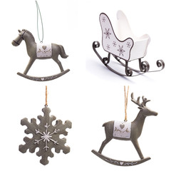 Christmas decorations collage