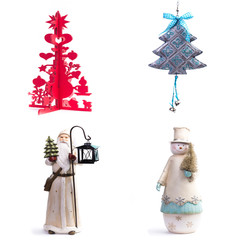 Christmas decorations collage