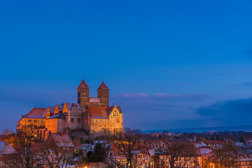 Schloss in Quedlinburg im Winter