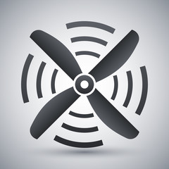 Airplane propeller icon, vector © RealVector