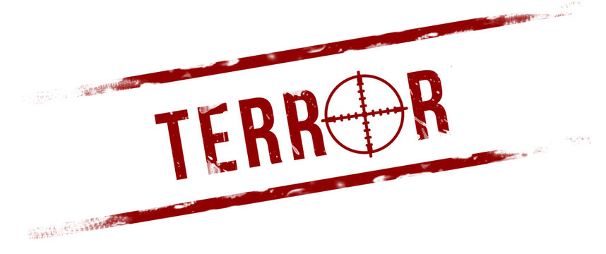 Terror Stempel mit Fadenkreuz