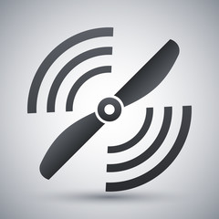 Vector airplane propeller icon © RealVector