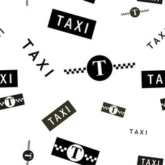 Taxi sign as a background. Seamless textures.