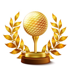 Obrazy na Plexi  Złota nagroda golfowa