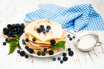 Pancakes with fresh berries
