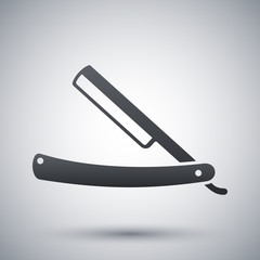 Vector straight razor icon