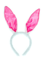 Rabbit ear headbands isolated on a white background
