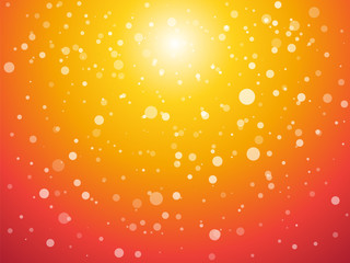 orange background with white dots