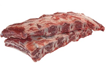 Beef Meat. Raw Black Angus Marbled Beef Ribs Isolated