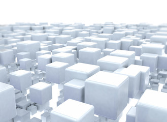 3d cubes isolated on white background 