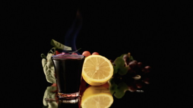 Burning drink revolver take