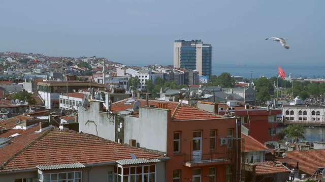 View from the rooftops in Istanbul.