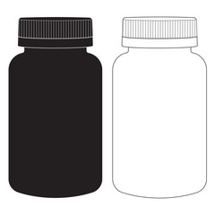 Pill container. Medical box.