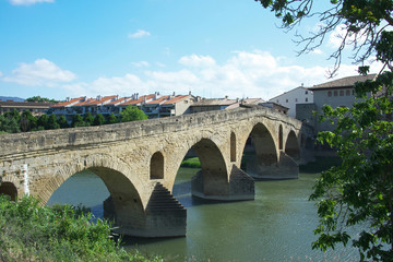 Naklejka premium Brücke in Puente la Reina - Gares Navarra