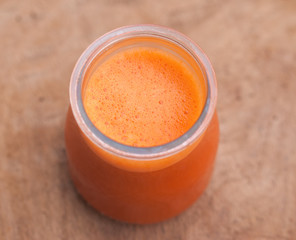 Fresh carrot juice
