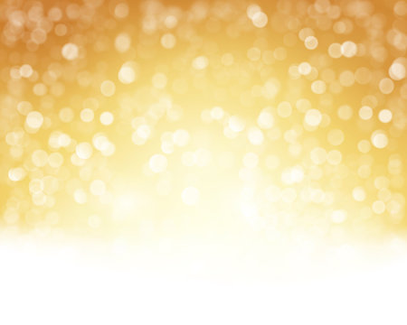 Golden sparkling Christmas, holiday background with blurry light