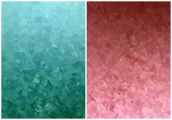 set of 2 abstract mosaic backgrounds