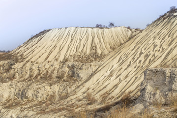 Sandy hills in wilderness landscape