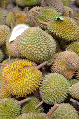 Group of durian in the market...
