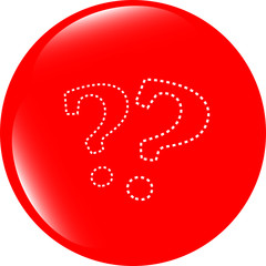 vector Stylish web button with question mark