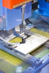 operator use  EDM electrod to make precision mold and die