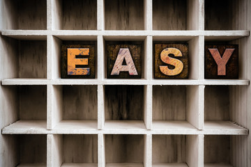 Easy Concept Wooden Letterpress Type in Draw
