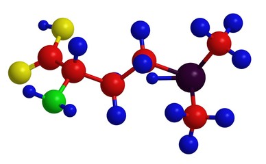 Obraz premium Molecular structure of S-methylmethionine (vitamin U)