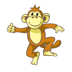 Vector dancing monkey
