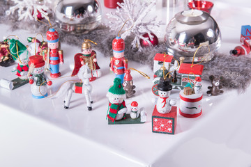 small snow mans as a christmas decoration