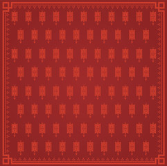 Vector red background with ornaments