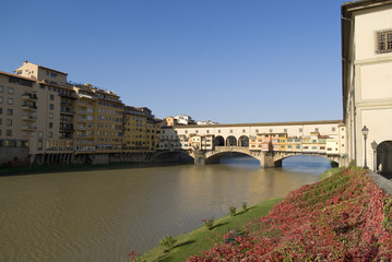Obraz premium Florence. Ponte Vecchio and River Arno