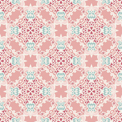 Cute pink Seamless abstract tiled vector pattern for fabric