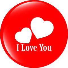 vector web 2.0 button with heart sign. Round shapes icon