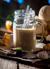 glass of latte coffee