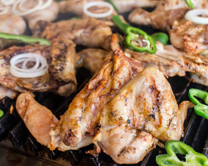 grilled chicken on barbecue