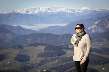 Naklejka premium Blick von Süden auf Hochschwab,Steiermark,Österreich