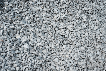 Pile of construction gravel rock