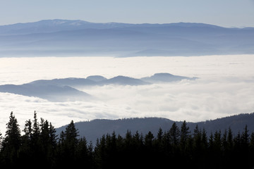 Nebelmeer über dem Grazer Becken, Steiermark