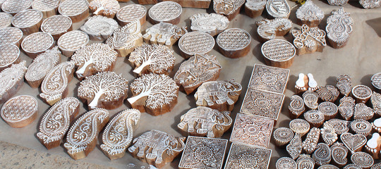 Inde / Tampons à batik